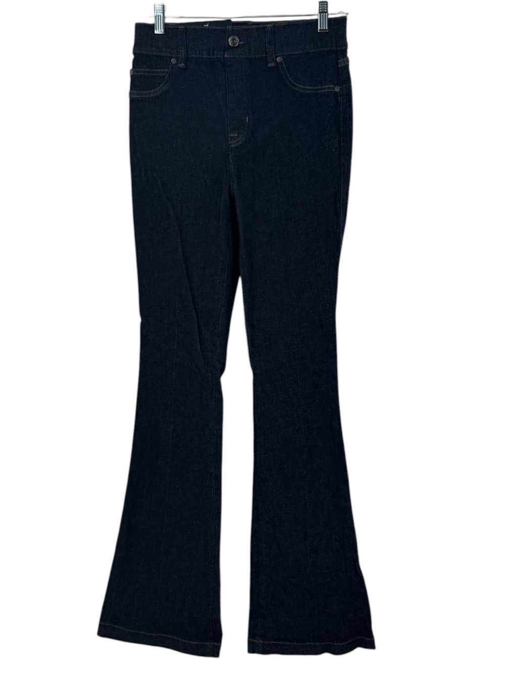 SPANX EveryWear Pintuck Flare Jeans - Raw Indigo - Size S